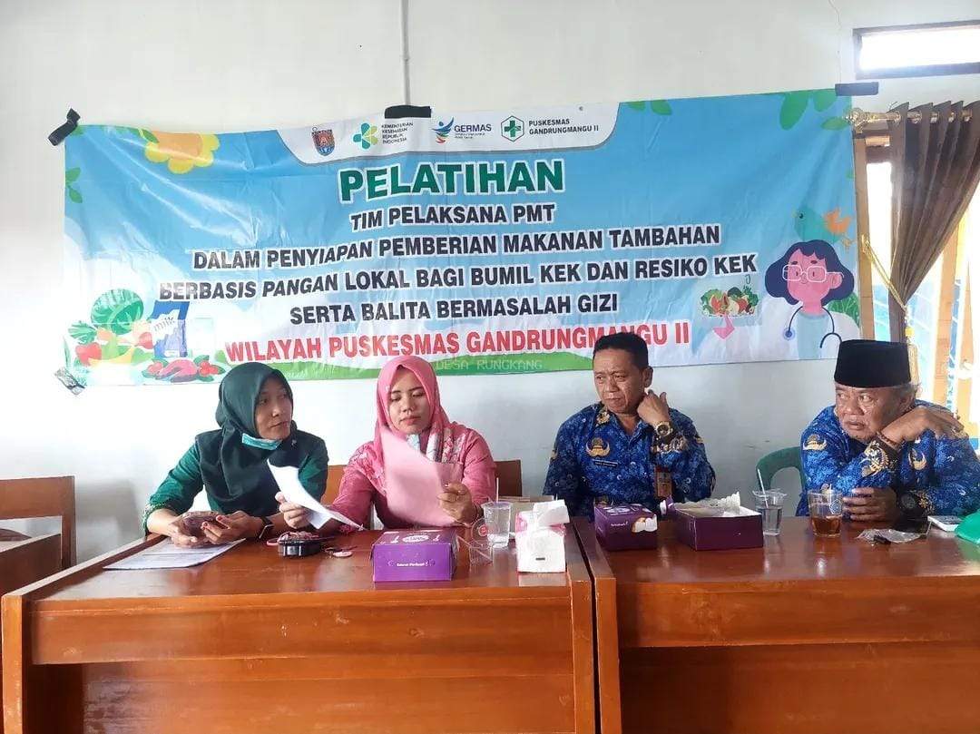 PELATIHAN TIM PELAKSANA PMT WILAYAH PUSKESMAS GANDRUNGMANGU II